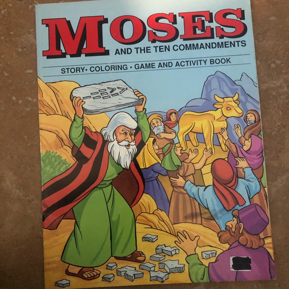Moses and The Ten Commandments Coloring & Activity Book - Edward Letwenko